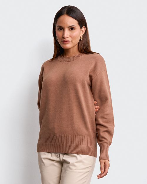 Chompa Mujer Mora 3b Marron Roble