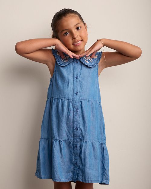 Vestido Niña Aurora Medium Wash