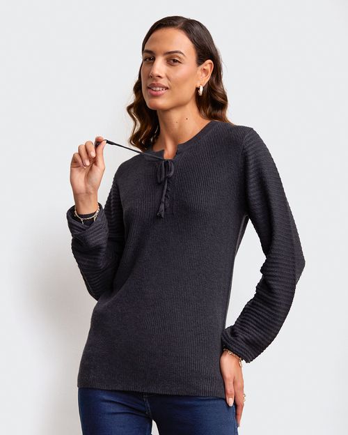 Chompa Mujer Zalam Charcoal