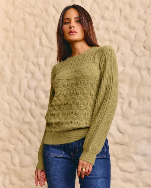 Chompa Mujer Alma Verde Olivo