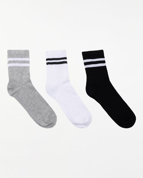 Calcetines Pack De 3 Medias Mujer Belinda Melange / Negro / Blanco