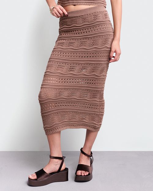Falda Mujer Tana Marrón Claro