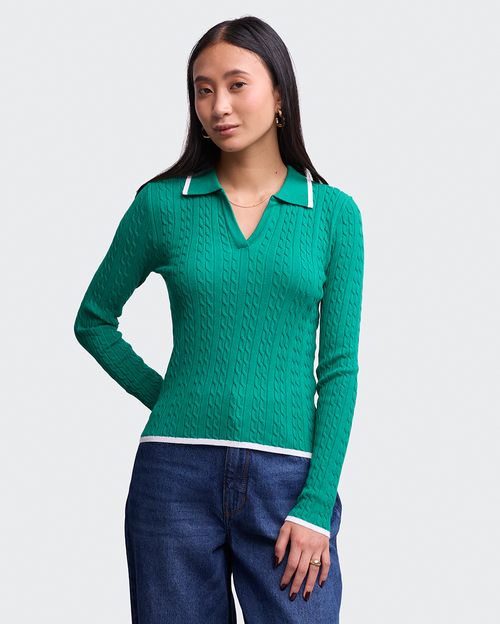 Chompa Mujer Cona Verde Cadmiun