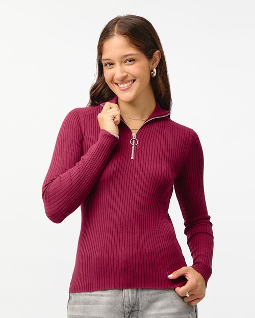 Chompa Mujer Cande Guinda Claro