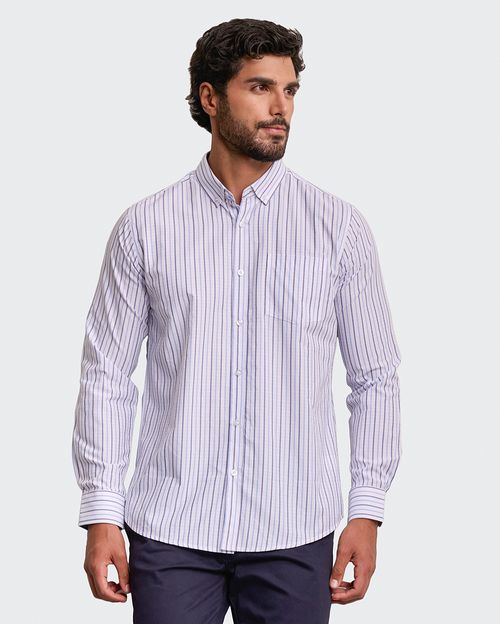 Camisa Hombre Piedro Azul Violeta