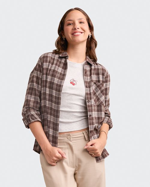 Blusa Mujer Betsa Marron