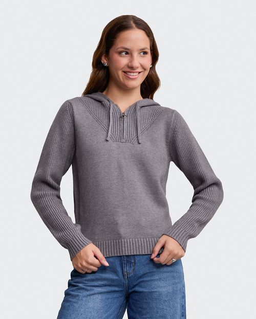 Chompa Mujer Danilu Gris Melange