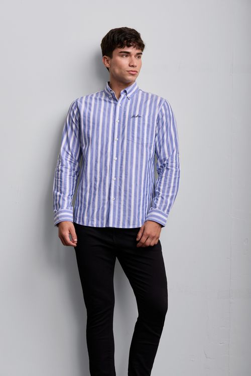 Camisa Hombre Adel Acero Lavanda
