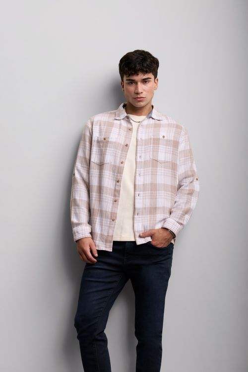Camisa Hombre Amets Beige Safari