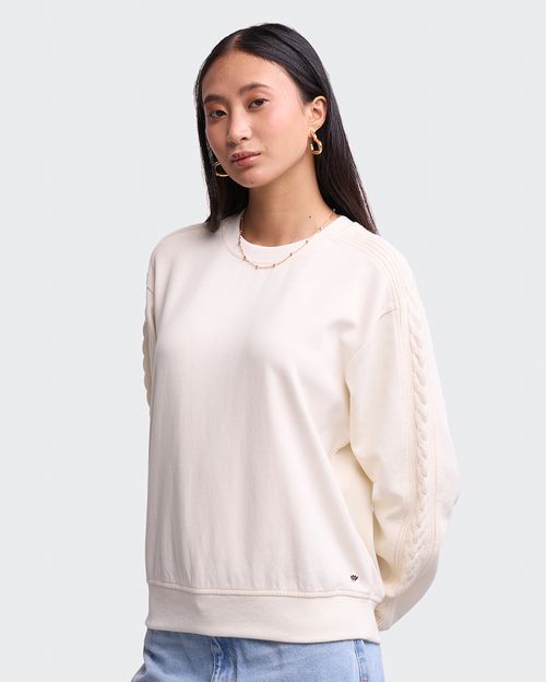 Polera Mujer Corina Crema Angora