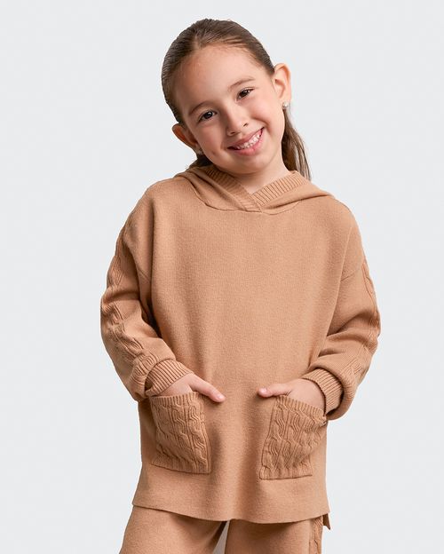 Chompa Niña Karyely Beige Tannin