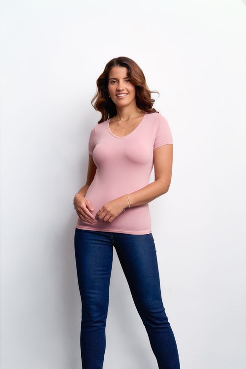 Polo Mujer Dora Core Rosa Bush