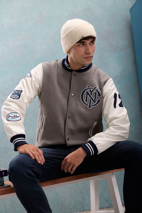 Casaca Hombre Marquez Gris Melange