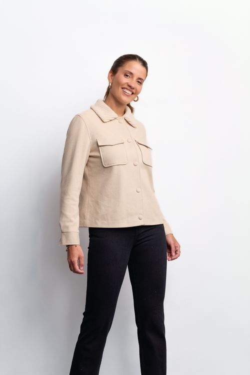 Casaca Mujer Rubi Beige Botanico