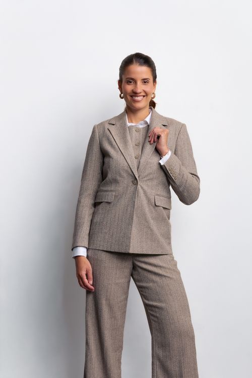 Blazer Mujer Ana Grey Mouline