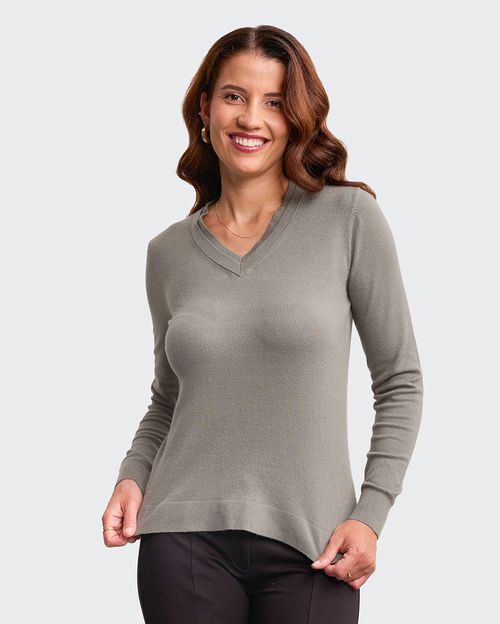 Chompa Mujer Monik Verde Empolvado