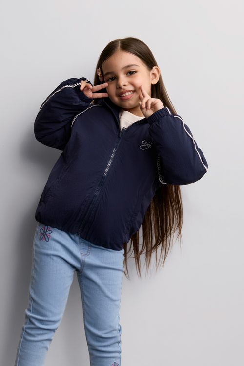 Casaca Niña Darlene Azul Oxford