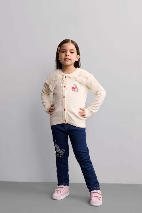 Chompa Niña Kendall Crema Angora