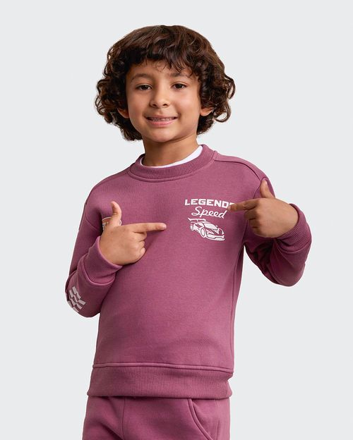 Polera Niño Franklin Malva Deco