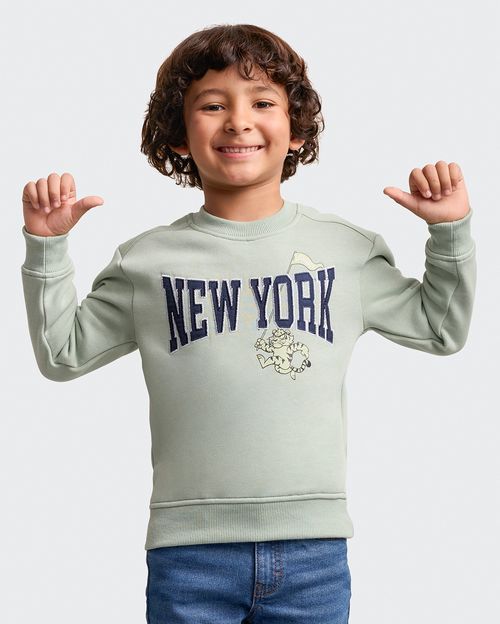 Polera Niño Franklin Verde Lichen
