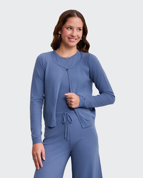 Chompa Mujer Dayla Acero Denim