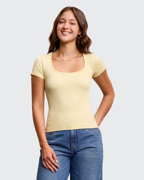 Polo Mujer Dori Amarillo Pastel