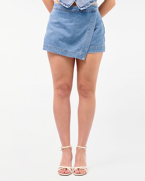 Falda Short Mujer Metzi Medium Wash