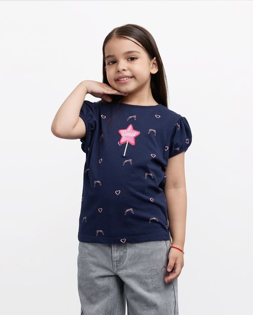Polo Niña Ariana Azul Sombra
