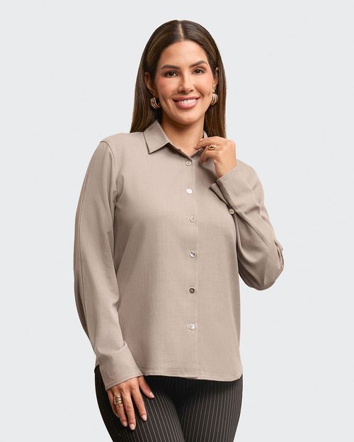 Blusa Mujer Janice Beige Safari