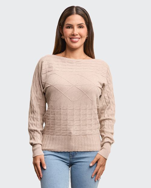 Chompa Mujer Ani Beige Natural