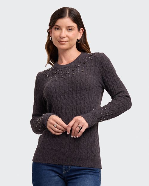 Chompa Mujer Sophia Gris Iron