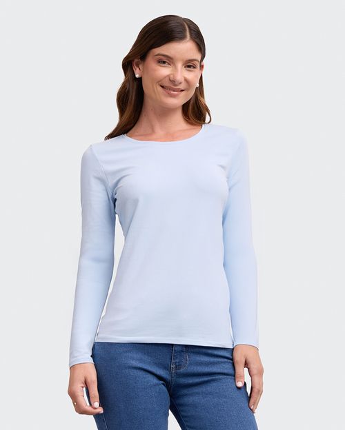 Polo Mujer Maricielo Core Celeste Pastel