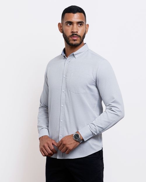 Camisa Hombre Piedro Gris Cemento