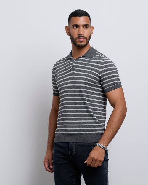 Polo Cuello Camisa Hombre Santy Charcoal