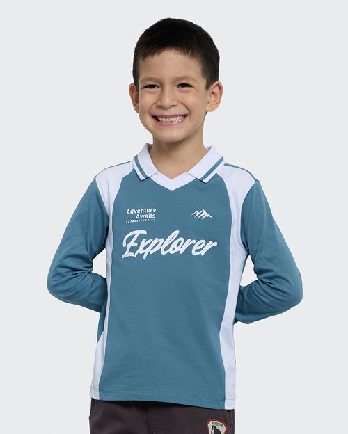 Polo Niño Omar Verde Slate