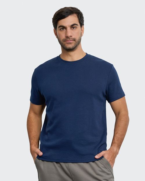 Polo Hombre Tulio Azul Nautico Seda