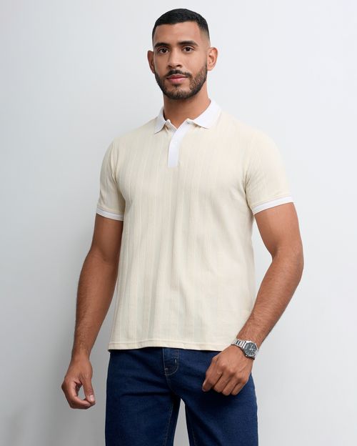 Polo Cuello Camisa Hombre Guizasol Beige Arena