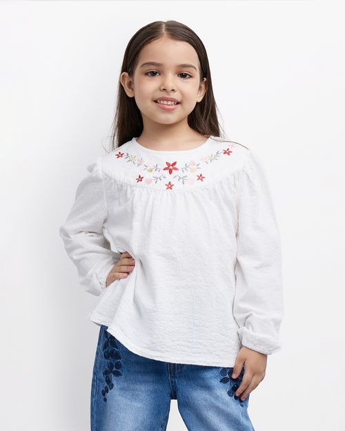 Polo Niña Aurelia Blanco