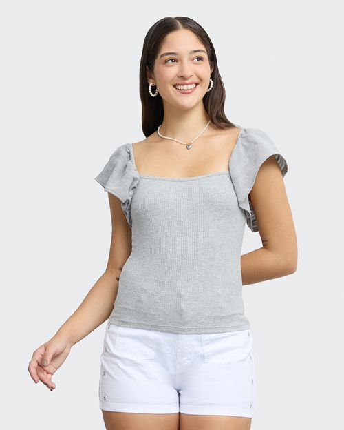 Polo Mujer Jas Gris Melange