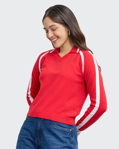 Chompa Mujer Dariana Rojo Prince
