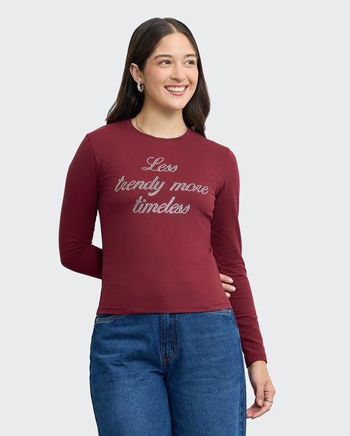 Polo Mujer Daiara Guinda Rubí