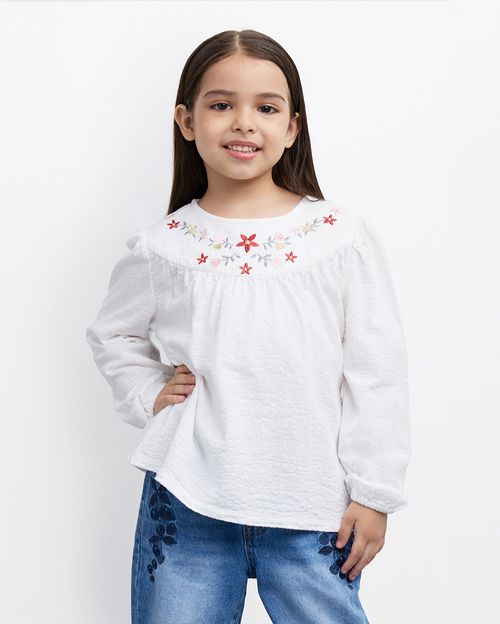 Polo Niña Aurelia Blanco
