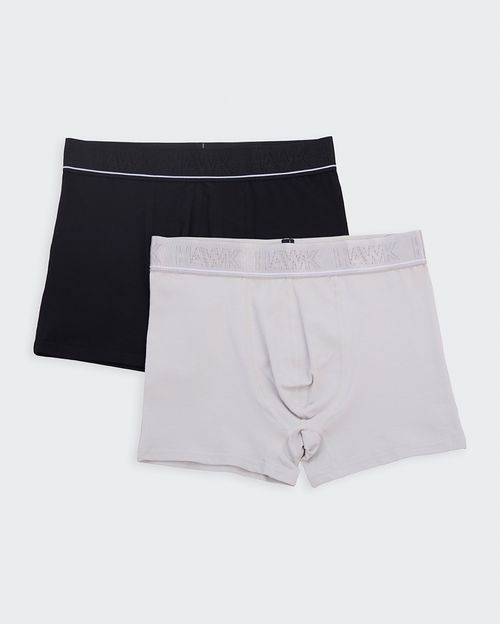 Pack x 2 Boxer Hombre Rocco Negro/Gris