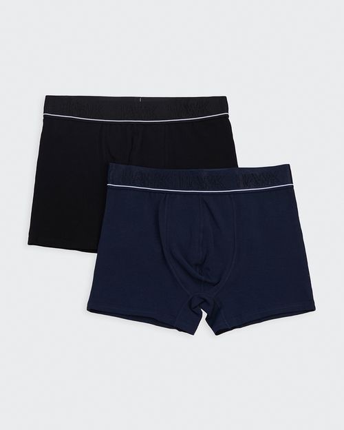Pack x 2 Boxer Hombre Rocco Negro/Azul