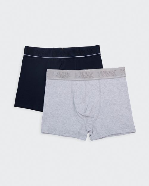 Boxer Pack x 2 Hombre Rocco Melange/Azul