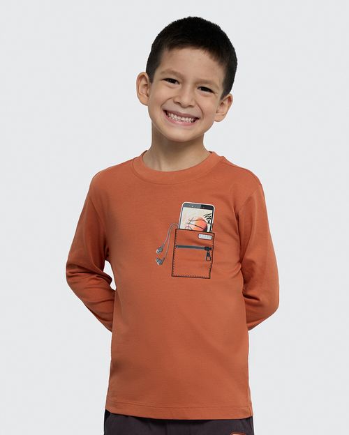 Polo Niño Boshe Naranja Oscuro