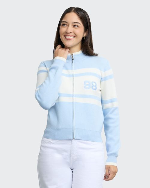 Casaca Mujer Ditza Celeste Agua