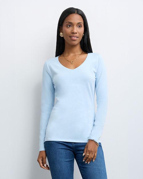 Polo Mujer Mariluna Core Celeste Pastel
