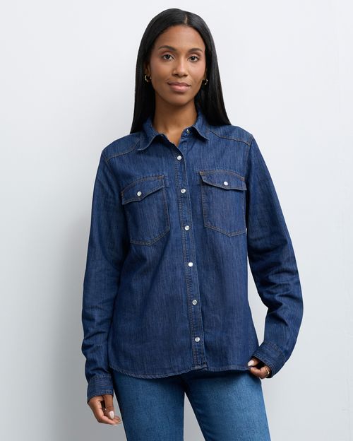 Blusa Mujer Monik Dark Wash