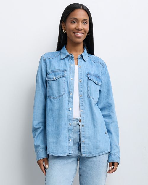 Blusa Mujer Monik Medium Wash
